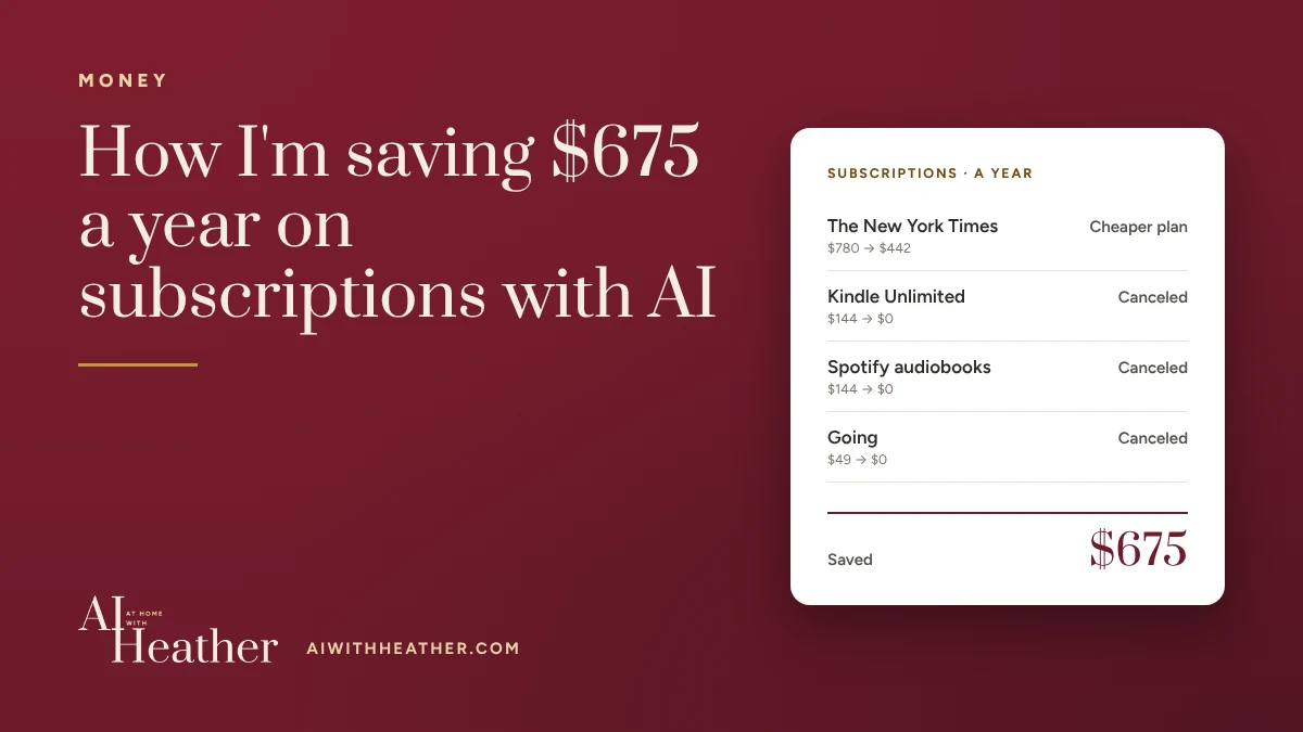 How I’m saving $675 a year on subscriptions with AI